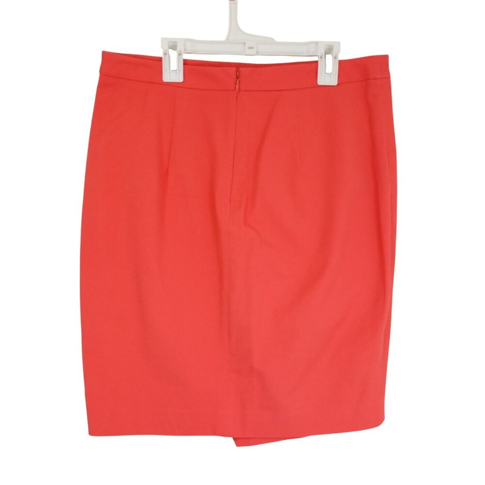 Banana Republic Skirt Size 6 Coral Wrap Pencil Cotton Blend Womens - Picture 7 of 9